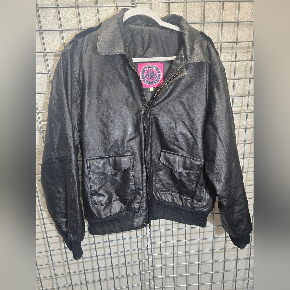 Burks Bay  Black Leather Jacket